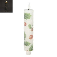 Holly Taper Candle