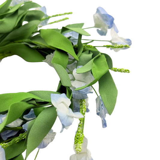 Blue_Cream Mountain Flowers Candle Ring