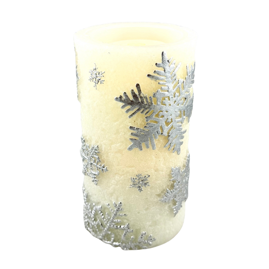 Snowflake LED Water Fountain Candle