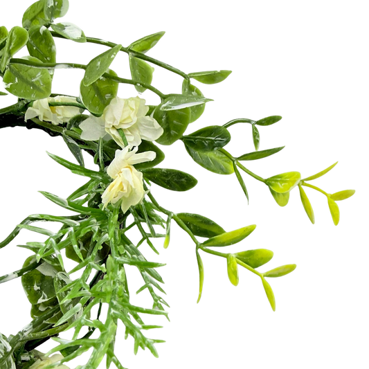 Multi Greenery & White Flower Ring