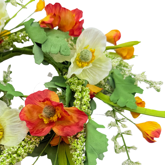 Orange Cream Poppy Garden Ring - Small