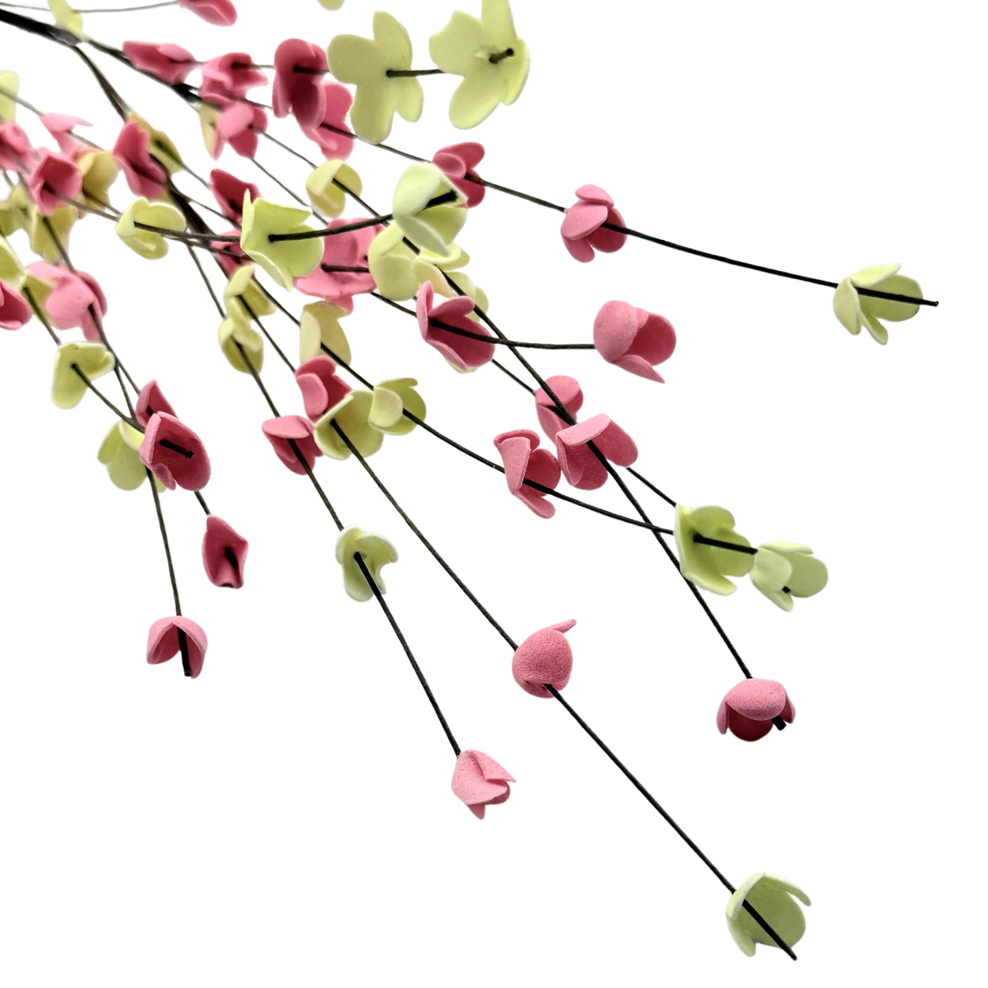 Pink & White Wispy Flower Stem