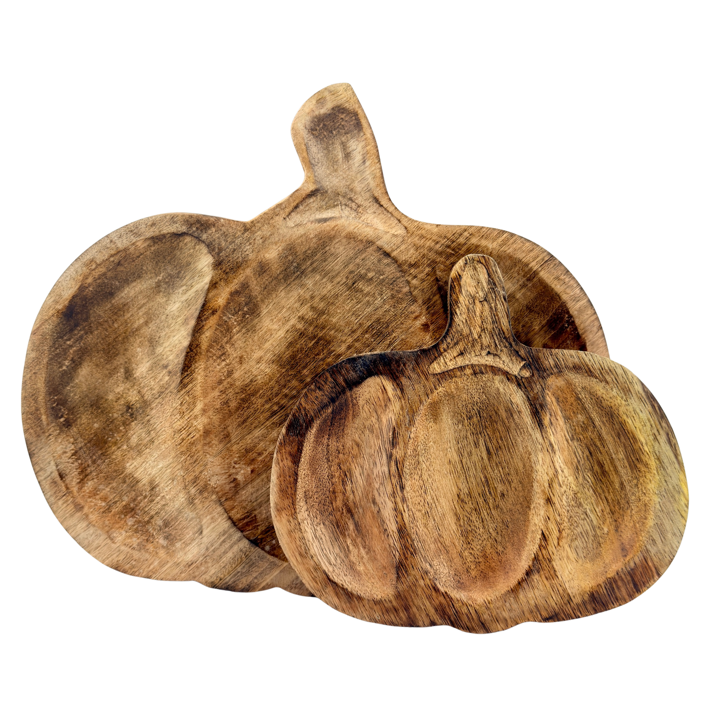 Wooden Pumpkin Dip Tray - Small