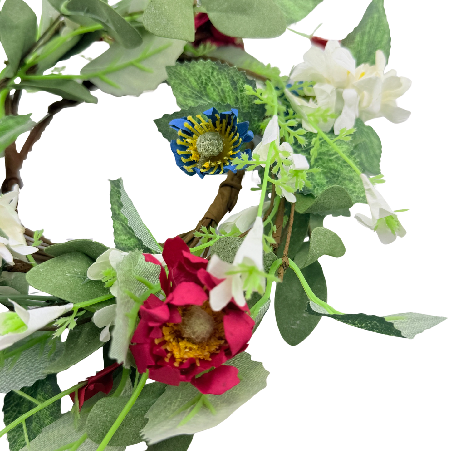 Red_White_Blue_Yellow Daisy Candle Ring