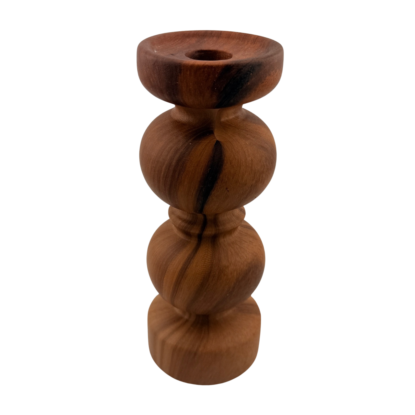 Resin Wood Look Candle Holder - Large