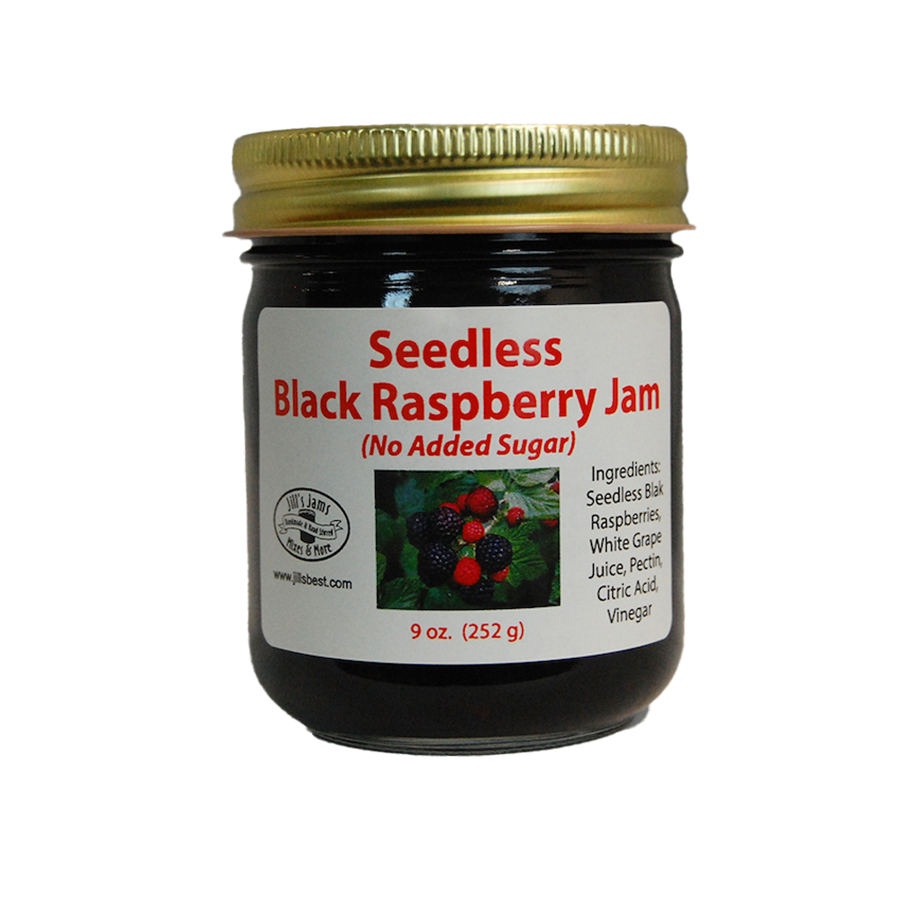 Seedless Black Raspberry Jam (No Sugar Added)