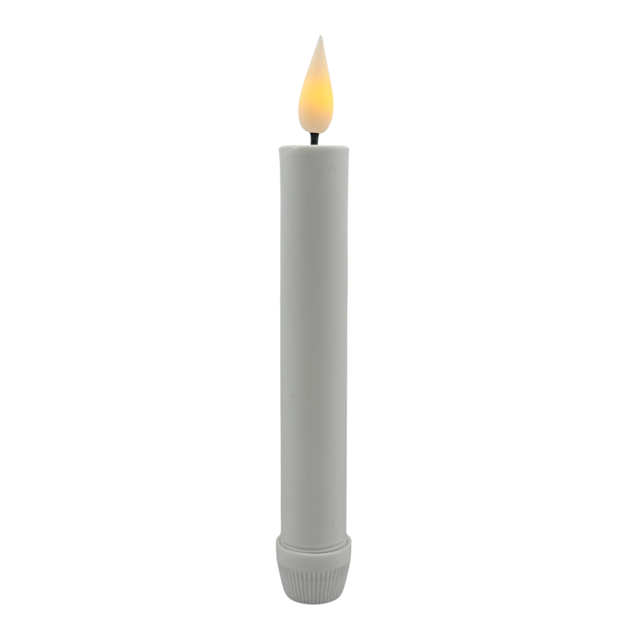 White LED Taper Candle - (No Wax)