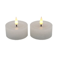 Set of 2 White Large Tealights