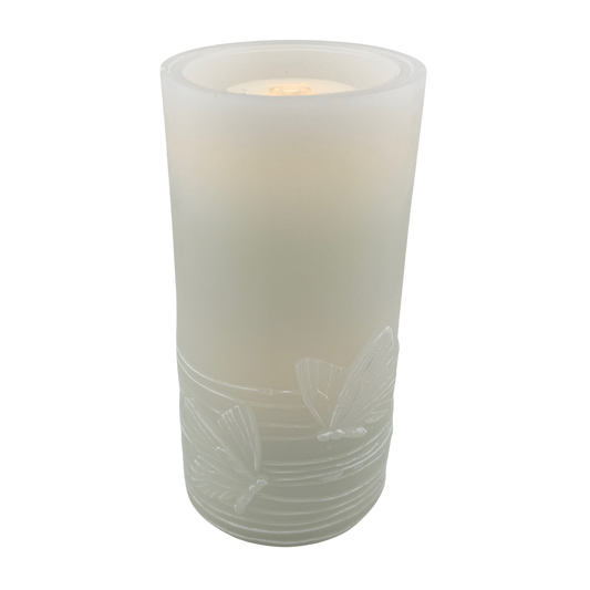 White Butterfly Fountain Candle