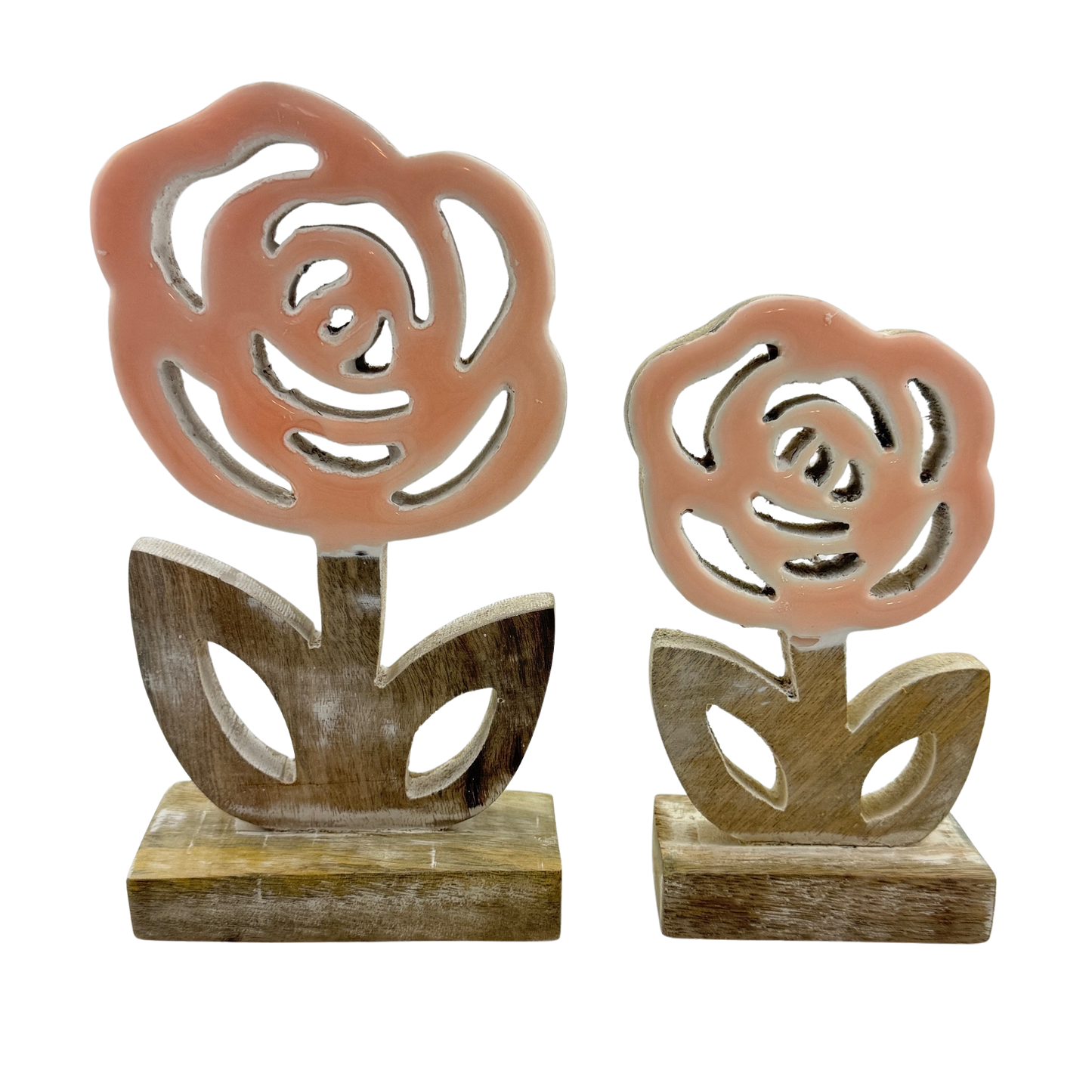 Wood & Enamel Rose - Small