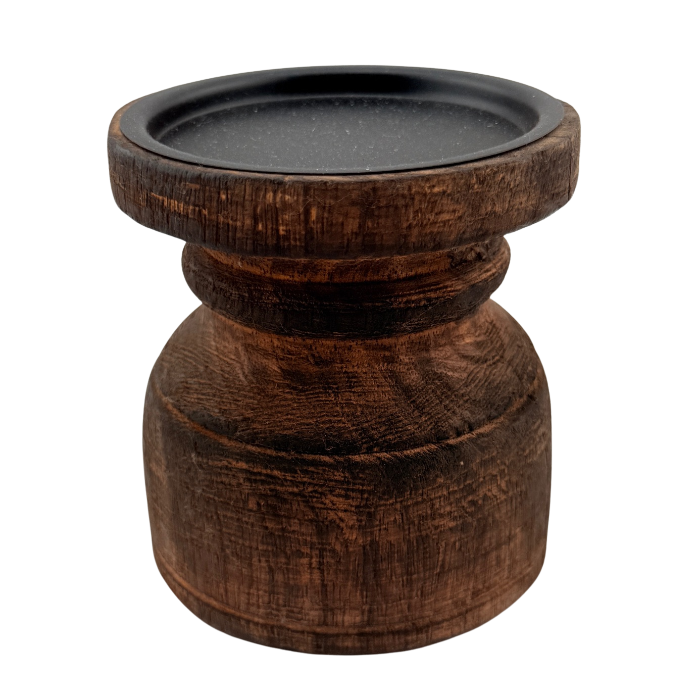 Wooden Round Candle Holder -Small