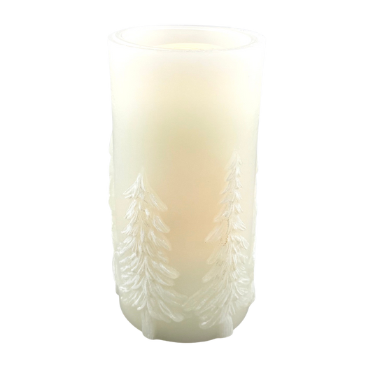 White Pine Tree LED Water Fountain Candle