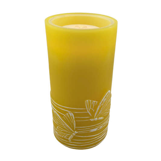 Yellow Butterfly Fountain Candle