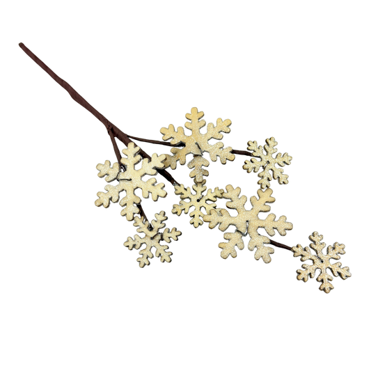 Wooden Snowflake Pick