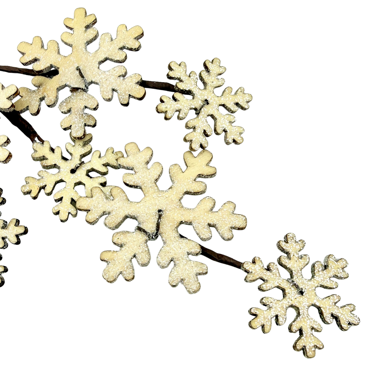 Wooden Snowflake Pick