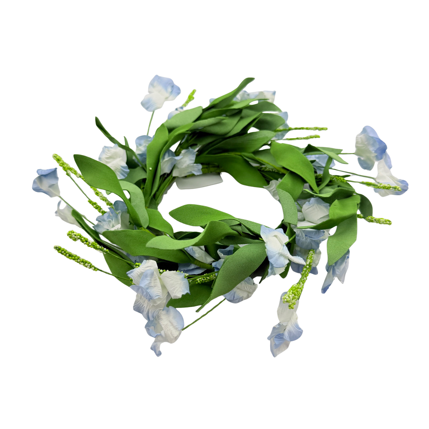 Blue_Cream Mountain Flowers Candle Ring