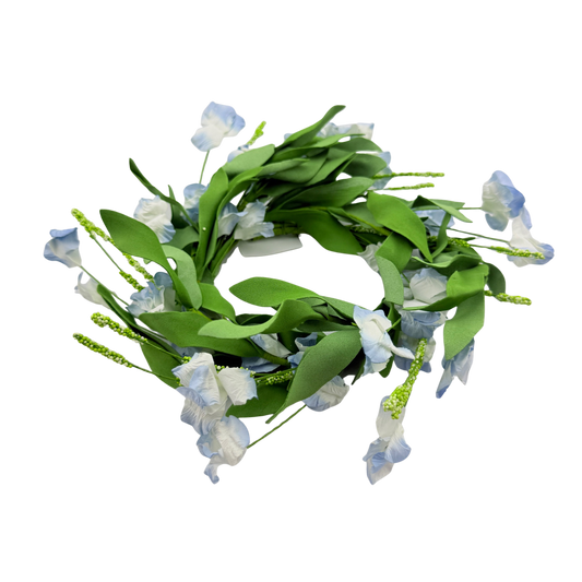 Blue_Cream Mountain Flowers Candle Ring