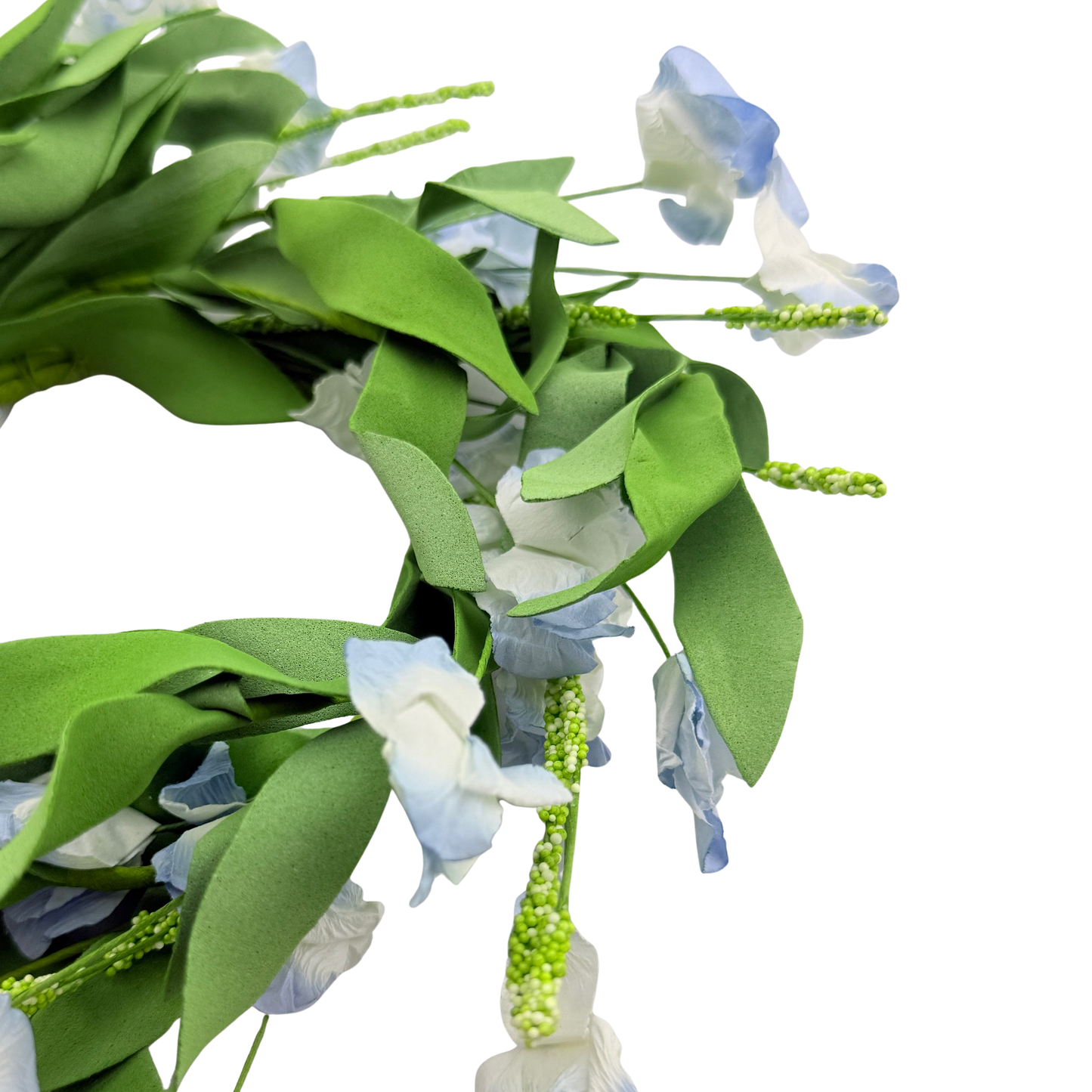 Blue_Cream Mountain Flowers Candle Ring