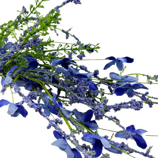 Blue & Periwinkle Floral Stem