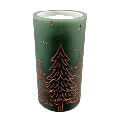 Copper Pines LED Water Fountain Candle