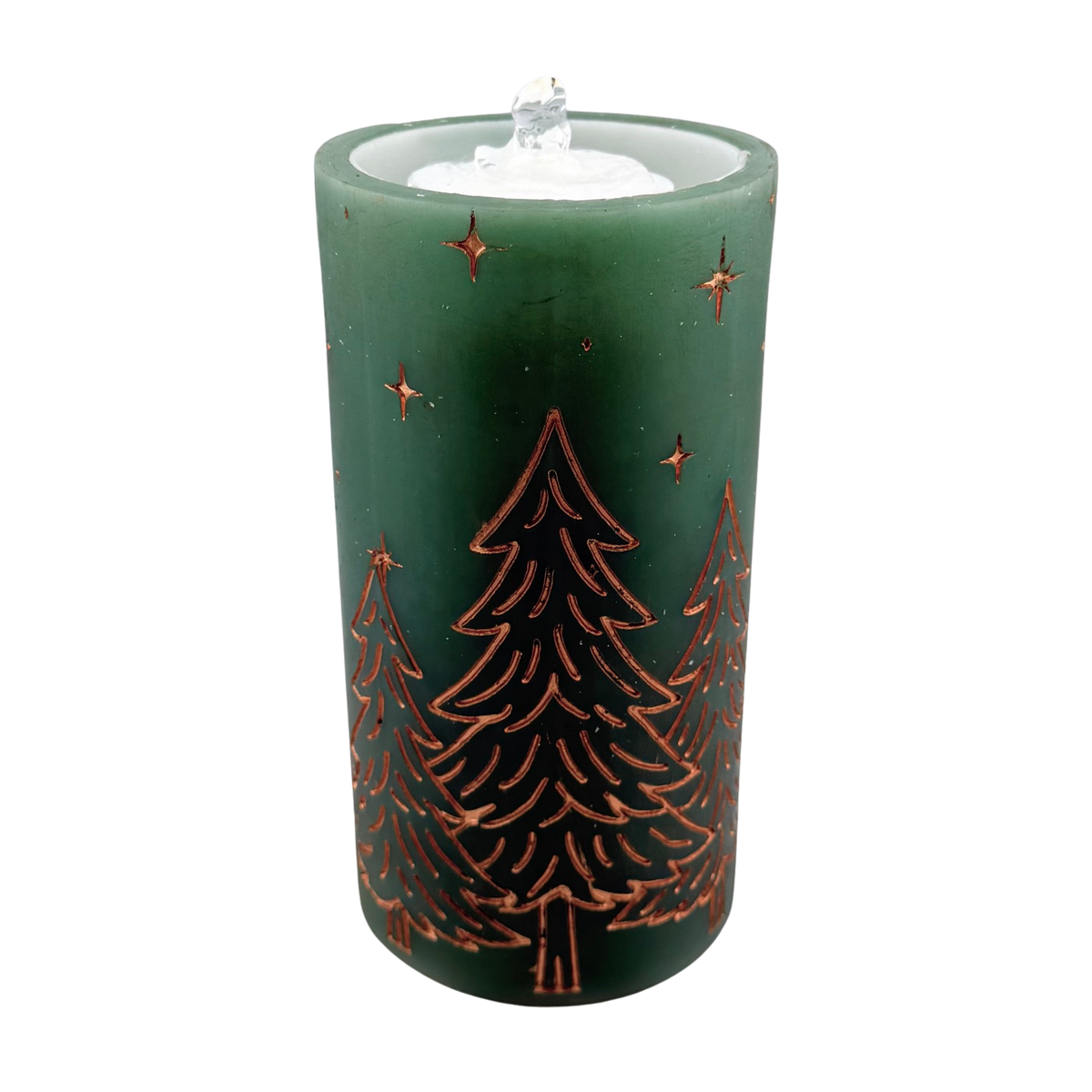 Copper Pines LED Water Fountain Candle