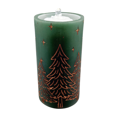 Copper Pines LED Water Fountain Candle