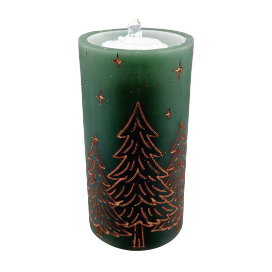 Copper Pines LED Water Fountain Candle