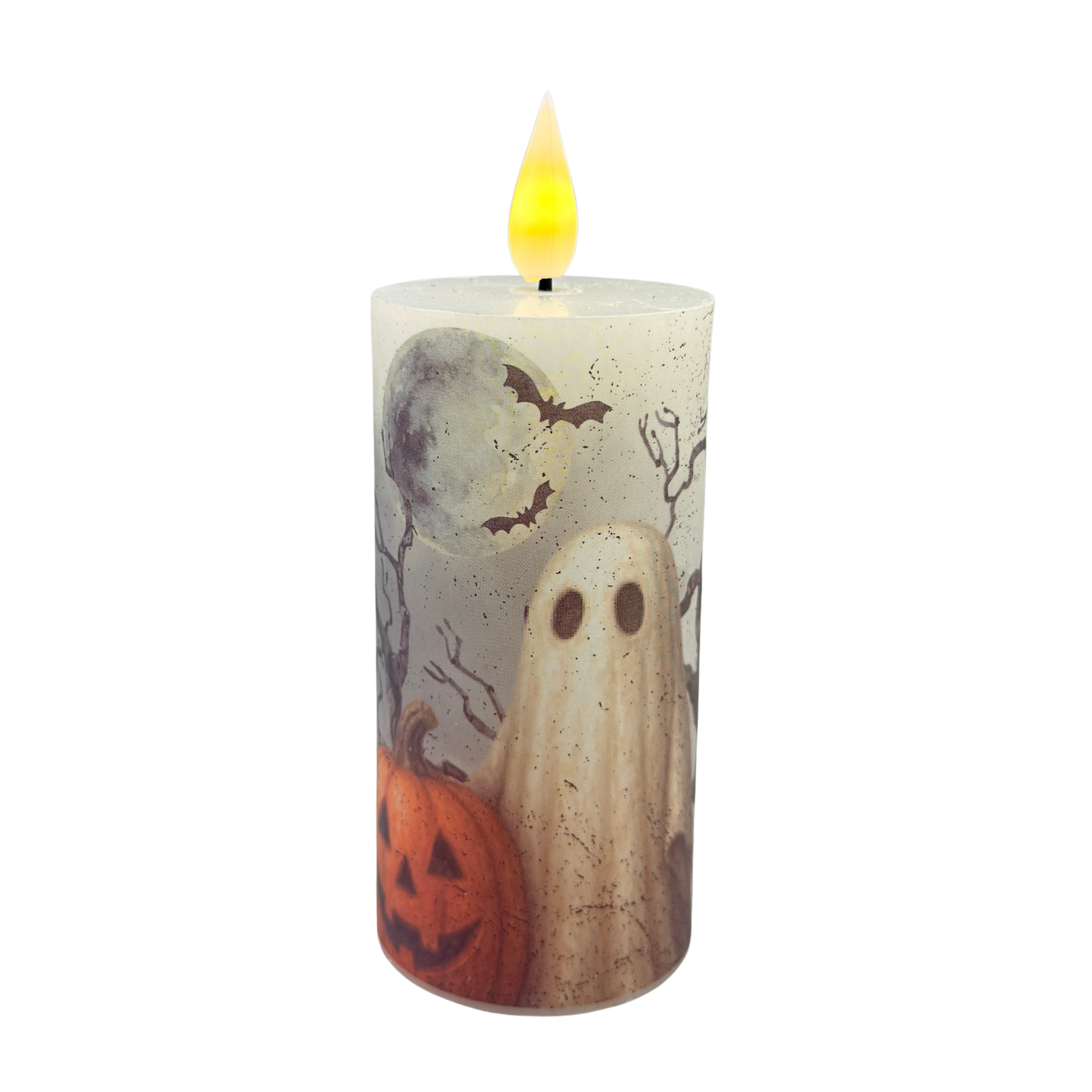 Ghost and Pumpkin LED Votive