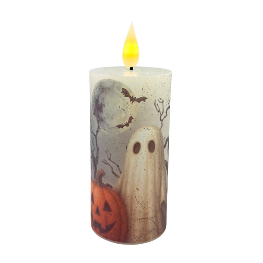 Ghost and Pumpkin LED Votive