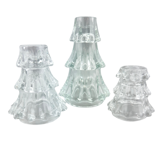 Small Glass Tree Taper Holder