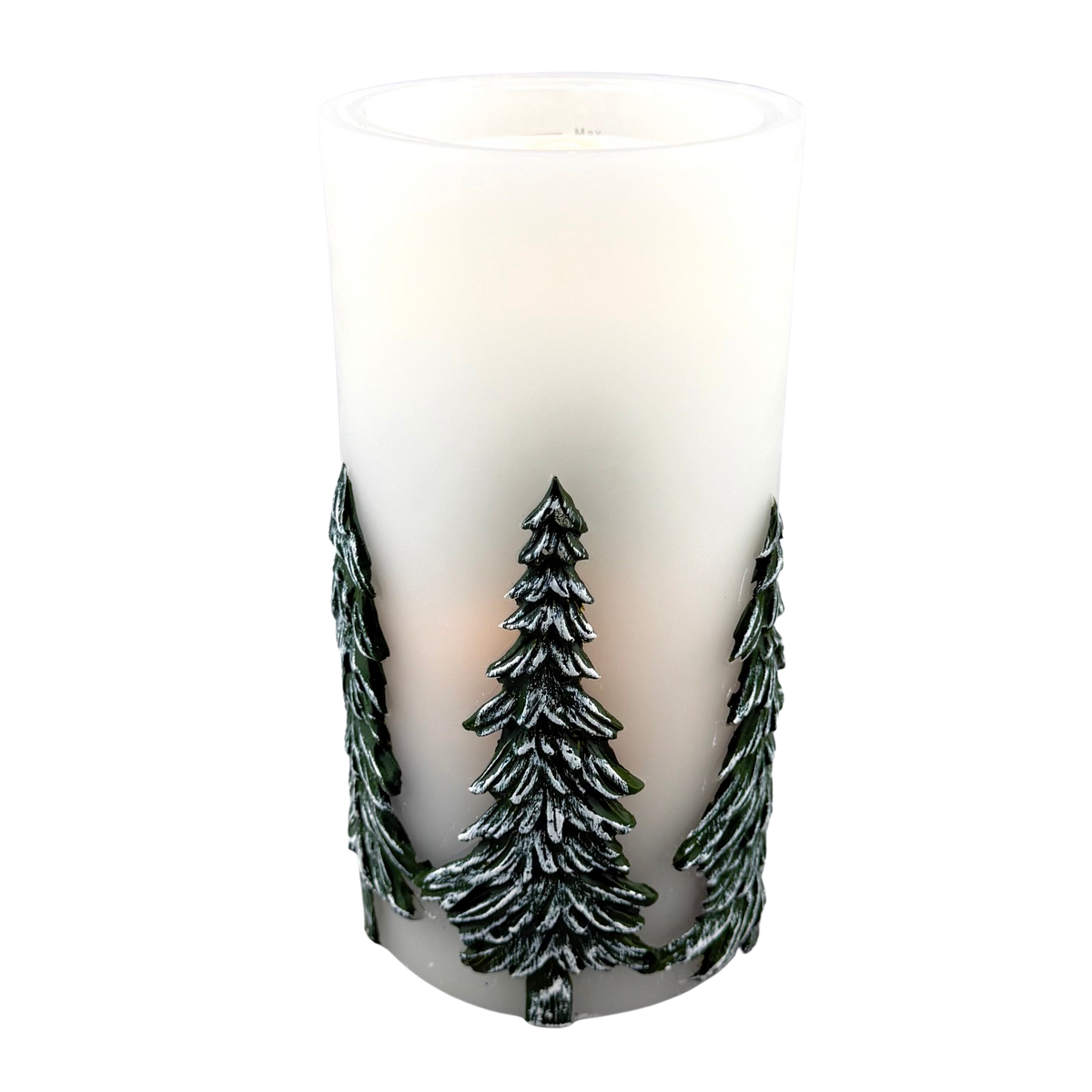 Green Pine LED Water Fountain Candle