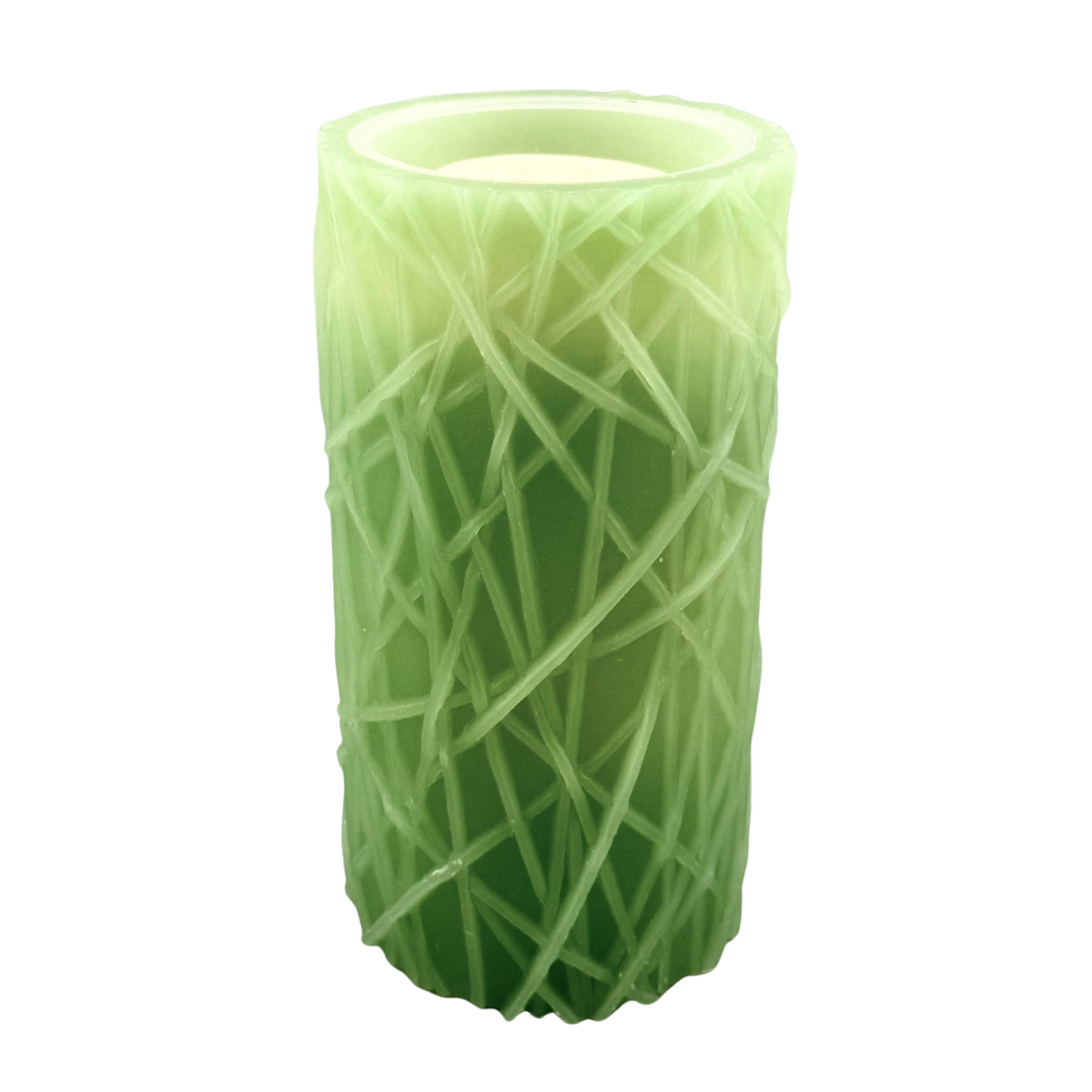 Green Branch LED Water Fountain Candle