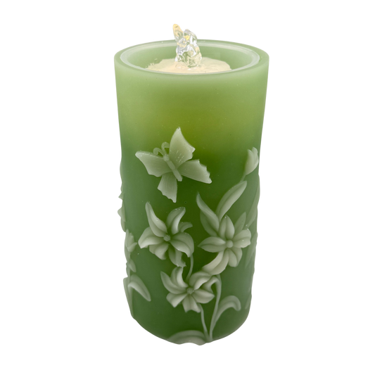 Green Lily Fountain Candle