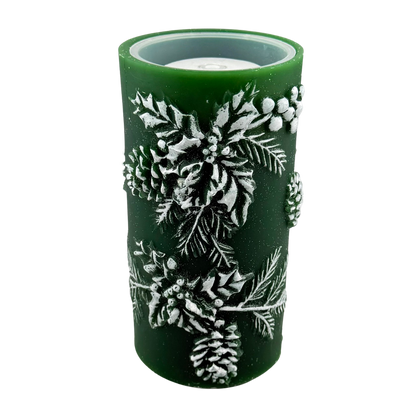 Pinecone & Leaf LED Water Fountain Candle