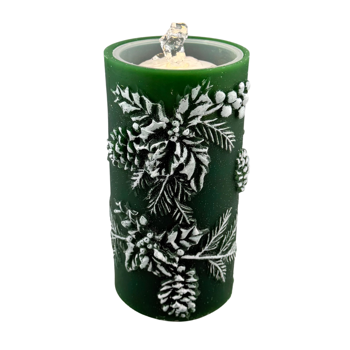 Pinecone & Leaf LED Water Fountain Candle