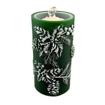 Pinecone & Leaf LED Water Fountain Candle