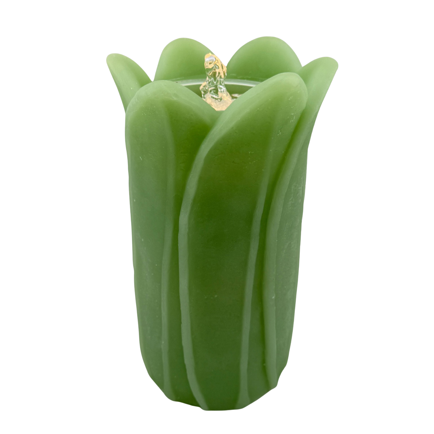 Green Tulip Fountain Candle