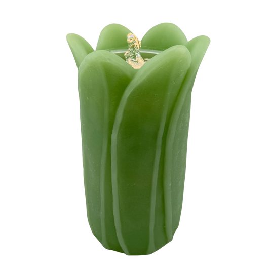 Green Tulip Fountain Candle
