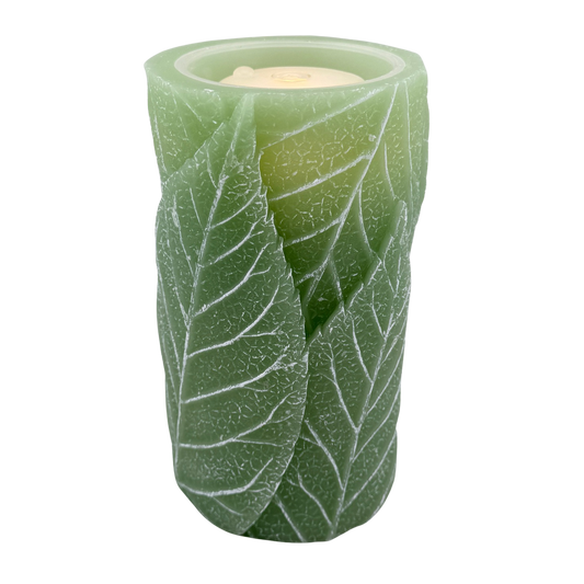 Green Leaves Fountain Candle