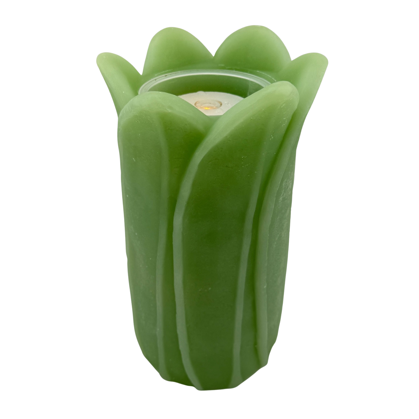Green Tulip Fountain Candle