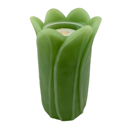 Green Tulip Fountain Candle