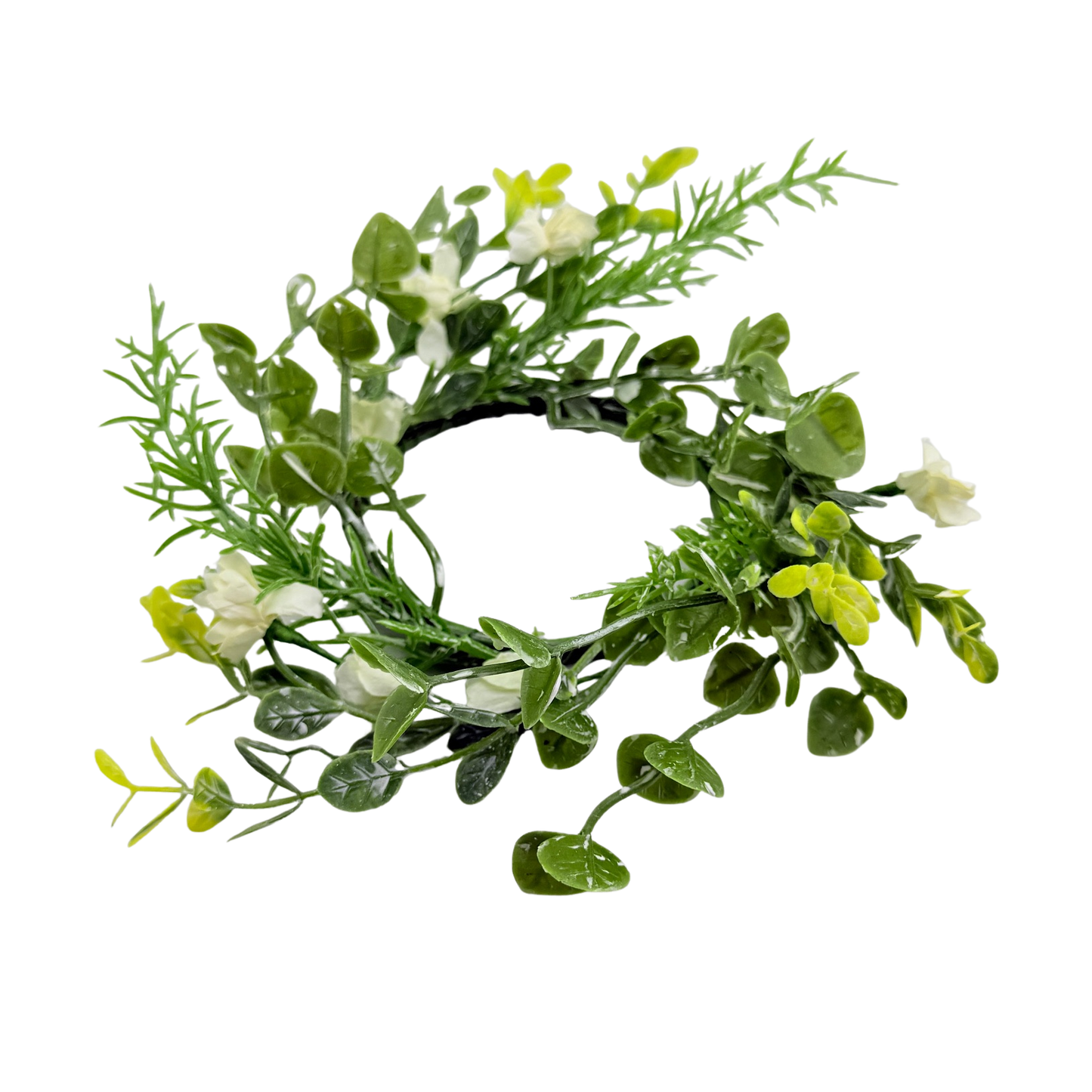 Multi Greenery & White Flower Ring