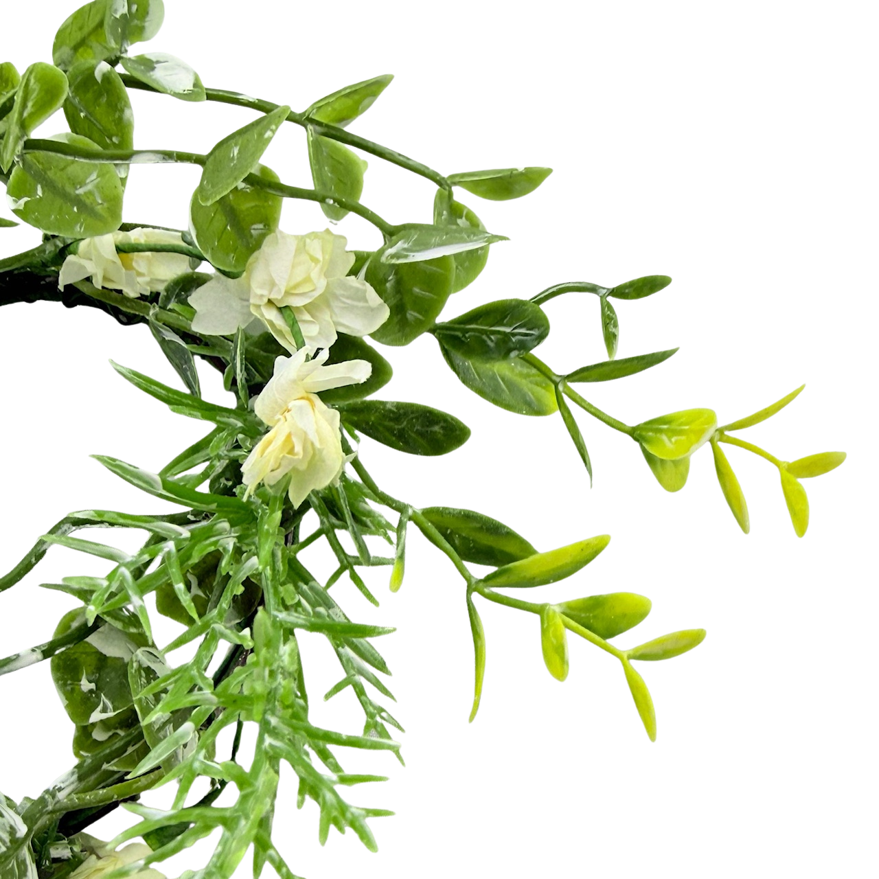Multi Greenery & White Flower Ring