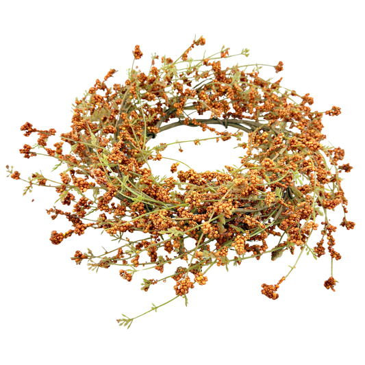 Orange Cluster Berry Large Candle Ring
