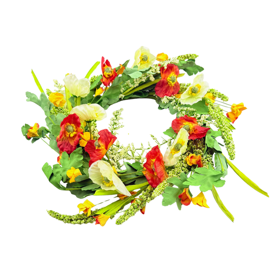 Orange Cream Poppy Garden Ring - Large