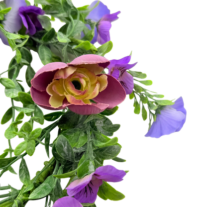 Purple_Blue Ranunculus and Pansy Ring