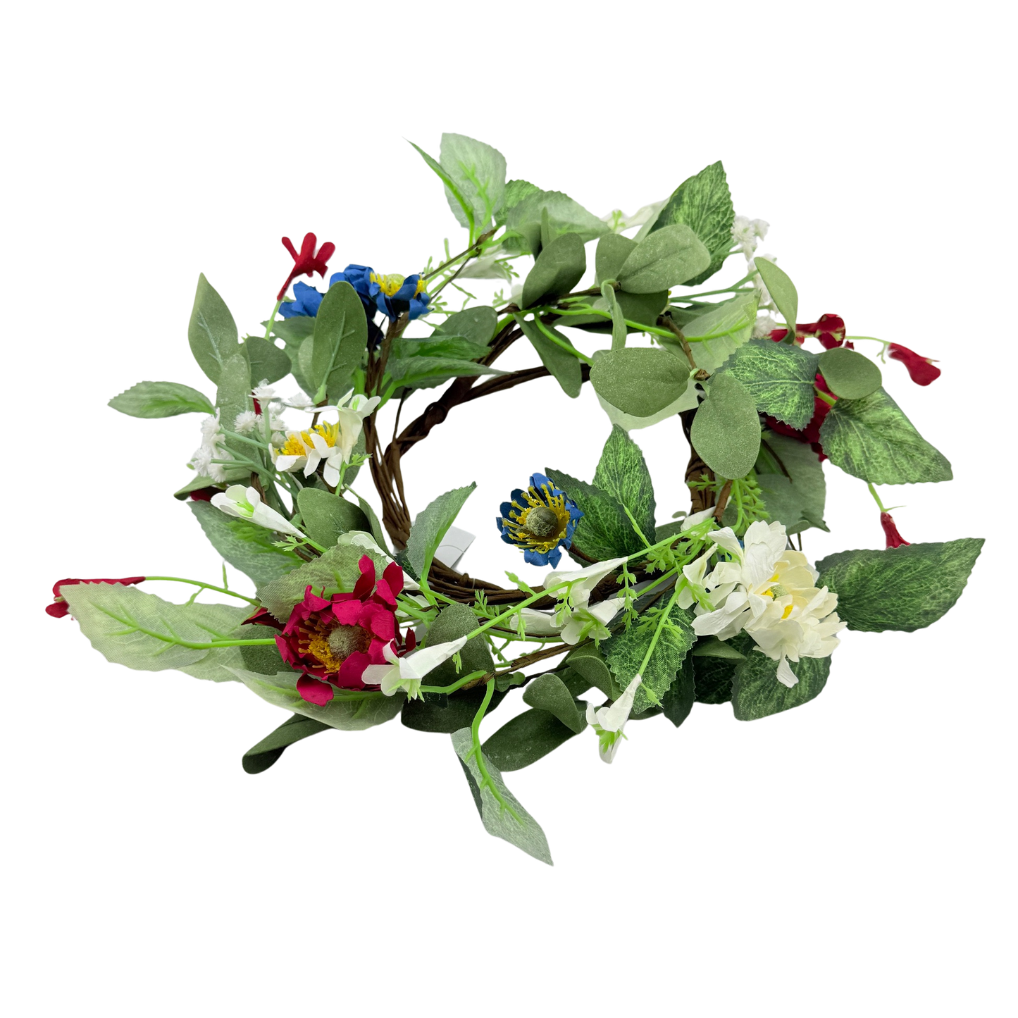 Red_White_Blue_Yellow Daisy Candle Ring