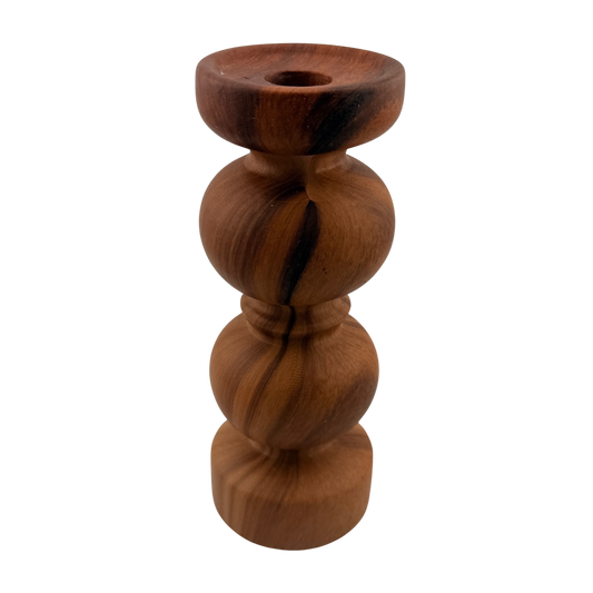 Resin Wood Look Candle Holder - Large