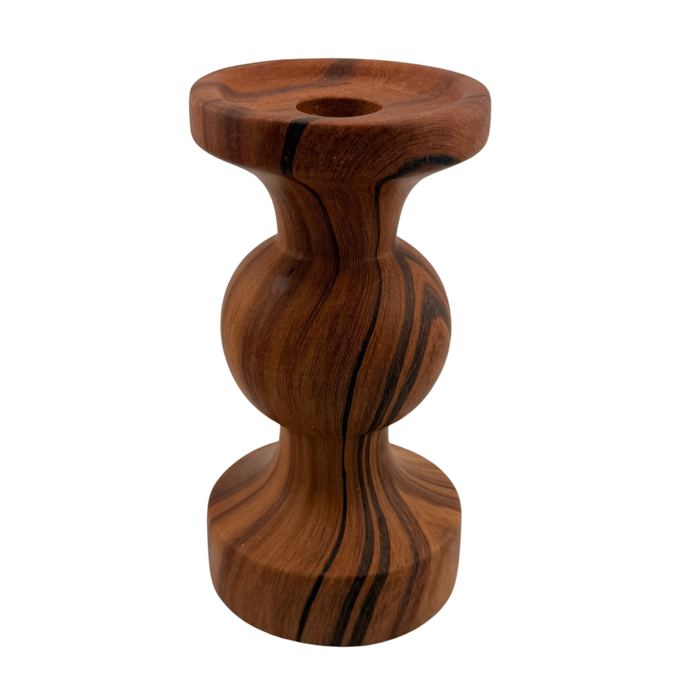 Resin Wood Look Candle Holder - Small