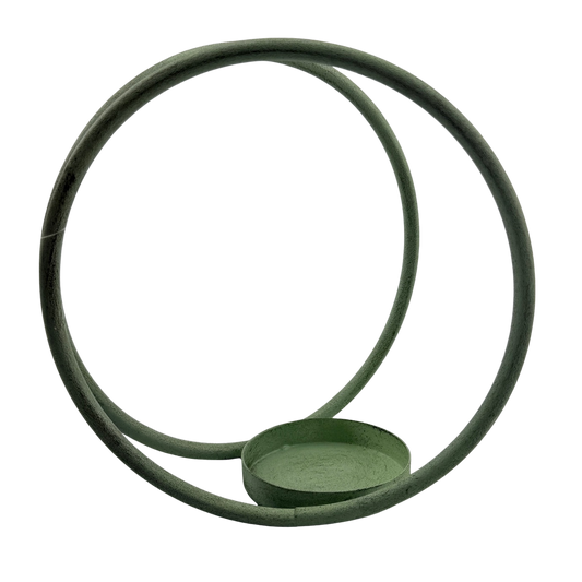 Round Rings Candle Holder - Small Sage